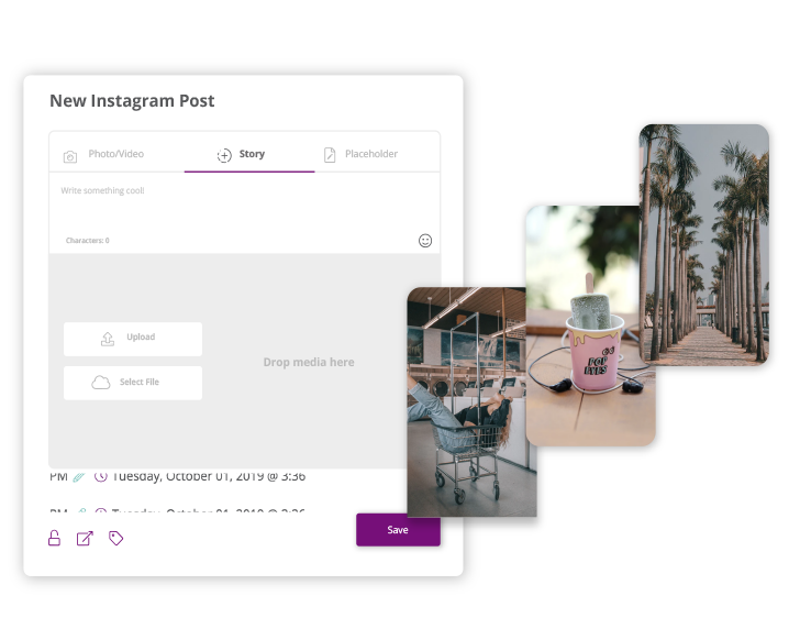 Easy visual interface for Instagram Stories lets your team.