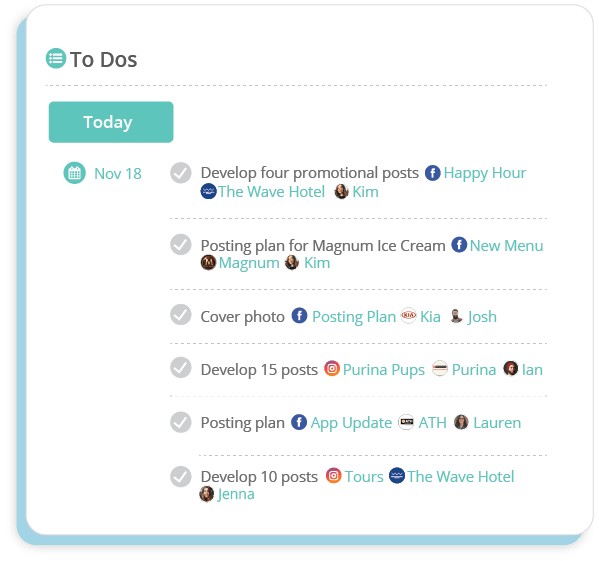 Sharelov’s native To Dos easily transforms feedback on assets into a To Do assignment with due dates.